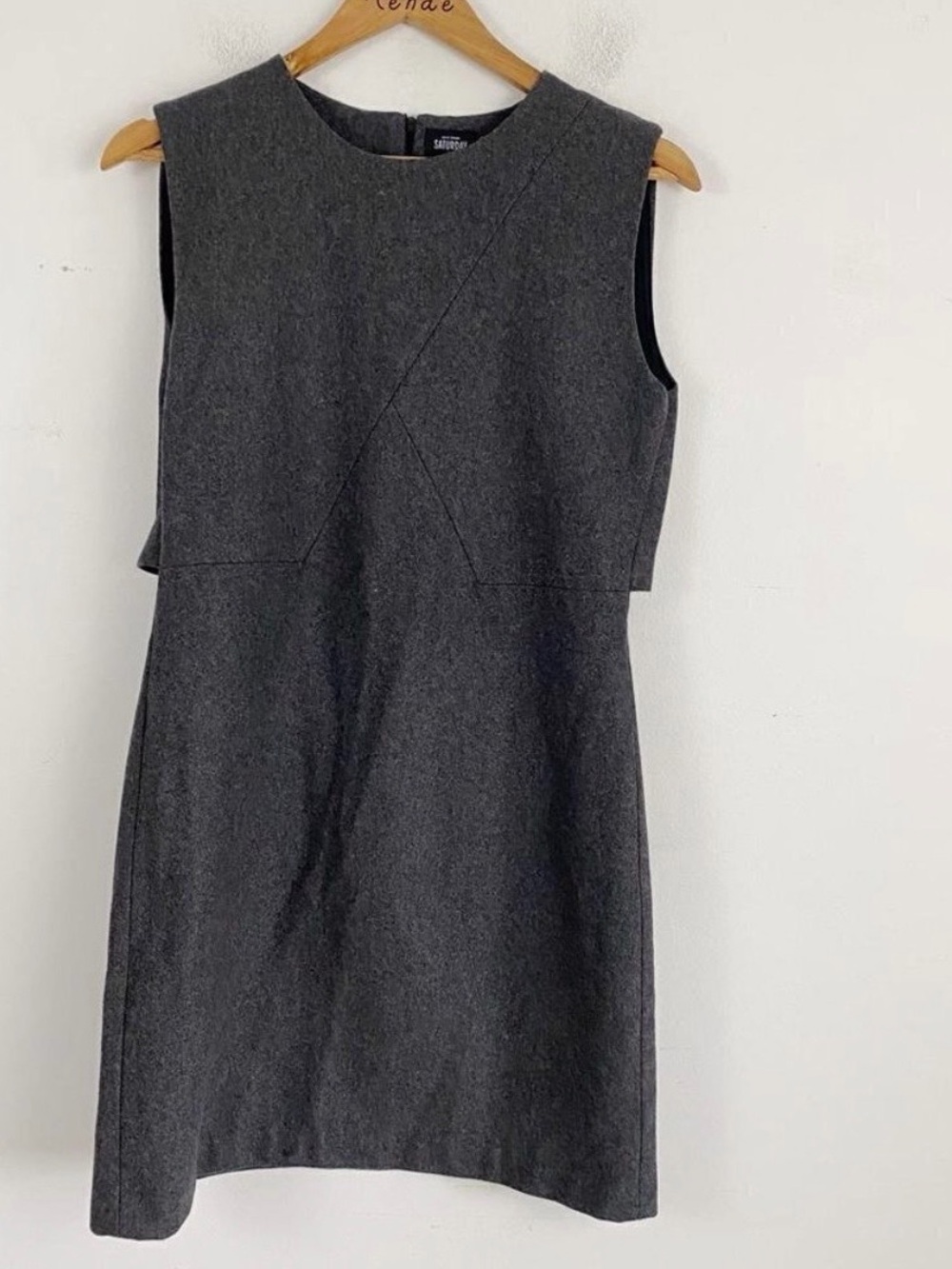 KATE SPADE SATURDAY gray wool a-line mini dress